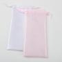 Wholesale Pink White Satin Make up Cosmetic Hair Packaging Bags For Hair Extensions