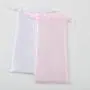Wholesale Pink White Satin Make up Cosmetic Hair Packaging Bags For Hair Extensions