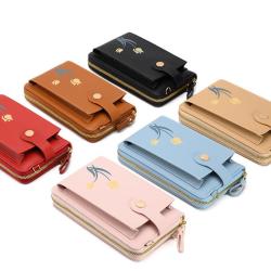 XL117 New Prints Multi-card Mini Women's Mobile Phone Bag Wholesalers Shoulder Bag Zip Money Clip Crossbody Bag