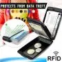 ZX079 RFID Wallet Card Box Credit Card Holder Wallet Men Women Metal Vintage Aluminium Bag Business Card ID Case Money Clips