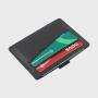 Ultra-slim genuine leather mini card holder slim pu leather card case rfid leather card cover