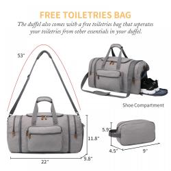 Expandable Design Weekender Overnight luggage Gym Sport Duffel Bag with Shoe Compartment Flight Friendly Travel Duffel Bag Men
