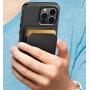 ZF207 New Metal Leather Hidden Pull Out Phone Holder Universal Desktop Magnetic Card Case