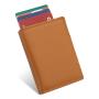 Wholesale Rfid Aluminum Card Holder Wallet Leather Aluminum Card Holder Metal Wallet