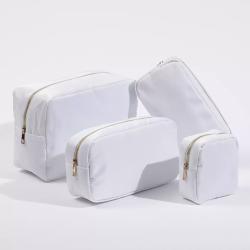 Keymay Multi Colors Women Portable Women Nylon Zipper Toiletries Organizer Bag Travel Pouch Makeup Cosmetic Bag