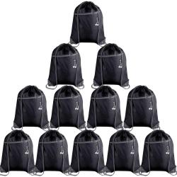 Gelory Custom Logo Sports Gym Cinch Backpack String Tote Bag Bulk Drawstring Backpack Bags with Zipper Pocket and Headphone Hole
