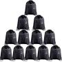 Gelory Custom Logo Sports Gym Cinch Backpack String Tote Bag Bulk Drawstring Backpack Bags with Zipper Pocket and Headphone Hole