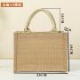Customized logo linen retro handbag DIY painting jute bag