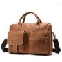 Men's Leather Business Handbag Full Grain Cow Hide Briefcase Bag For Men
