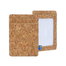 Newest Silm Small Card Case Manufacturers Popular Multifunctional Natural Cork Bank Card Case Holder Customized Multi Wallets