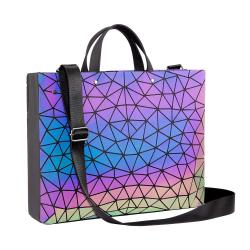 Lovevook custom laptop bags women waterproof  Geometric luminous ladies casual totes shoulder bags women handbags laptop bags
