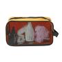 Fashion Orange Mesh Cosmetic Bag Portable Toiletries Handbag Cosmetic Storage Bag