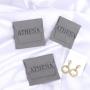 Luxury Gray Microfiber Jewelry Pouch Bag Custom Logo Jewelry Envelope Earring Necklace Packaging Microfiber Bag