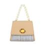 2021 New Arrival Fashion Design Vegan Leather Pearls Chain Handbags Luxury Bags for Women