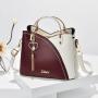 2023 New Fashion Handbag Korean Color Contrast High Capacity Fashion One Shoulder Stitch Buckle Crossbody Bag