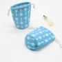 Custom Full Printing Round Bottom Cotton Gift Drawstring Gift Tableware Storage Bag Dust Cotton Packaging Pouch