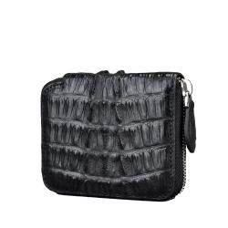 Carteras Dompet Custom Luxury Genuine Real Crocodile Skin Leather Men Women Short Zipper Coin Money Purse Card Holder Wallets