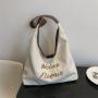 Fashion Canvas Tote Bag Plain Letter Handbag Manufacturer Customize Magnetic Button Para Mujeres Bolso Bolsas CY123