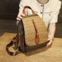 Student School Bag Business Travel Backpack 2024 Cross Border New Fashion Large Capacity Soft Leather PU Polyester Lady Backpack