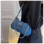 ZWY216 2024 New Simple Casual Ladies Crossbody Bag Denim Fashion Work Travel Satchel Bag Wholesale Hot Sale Chain Shoulder Bag