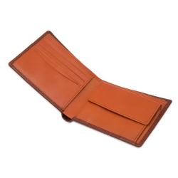 Customized brands leather men's minimalist slim wallet genuine leather wallet with coin pocket