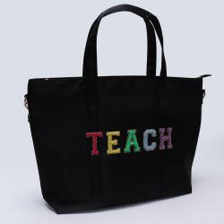 Professional Factory Stock Custom Designers Small Waterproof Handbags with Zipper Plain Shopping Laptop Nylon Tote Bag