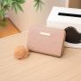 Women's Coin Purse 2024 New Diamond Embroidery Pu Leather with Fur Ball Women's Wallet Small Card Case Casual Small Bag