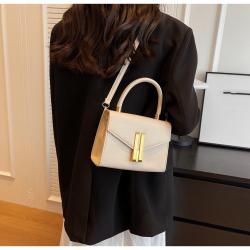 ZR540 Women's Bags Fashion Girl Clemence Solid Color Small Square Bag Simple Lattice Zipper Shoulder Crossbody Bag Female Party