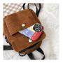 ZR188 Mini Backpack Women's Shopping Super Fire Cute Casual Small Makeup Bag Striped Texture Student Versatile Schoolbag