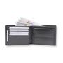 Nappa genuine leather trifold wallet fashion rfid men wallet with coin pocket purse