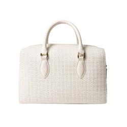 New Arrival Tweed Leather Mini Womens Travel Bag Designer Handbags For Women Luxury Duffel Bags Custom Logo Ladies Weekend Bags