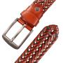 Custom size men leather belts mens woven belts genuine leather luxury men weaved belt