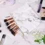 White Travel Bag 4 In 1 Makeup Case Rolling Makeup Trolley Cosmetic Case Make Up Box