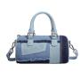 2024 Custom Contrast Color Denim Barrel Bags Handbags For Fashion Women