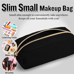 Gelory 2024 Cute Small Makeup Bag Slim Pouch Waterproof Travel Cosmetic Toiletry Bags For Women