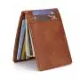 ZHF014 Creative Men's Purse PU Card Bag RFID Anti-theft Brush Dollar Clip Fashion Crazy Horse Pattern Card Set Wholesale