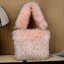 Plush Bag Fashion Handbag Faux Fur Personality One Shoulder Underarm Fur Bags For Ladies Winter Bags