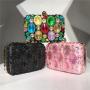 Custom New Handmade Double Sided Water Diamond Beaded Party Women's Handbag clutch bags elegant evening bags