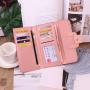 ZR096 2023 New Women's Long Wallet Three-fold Handbag Large Capacity PU Simple Fashion Wallet Wholesale Customization
