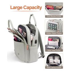 LOVEVOOK Wholesale light weight Travel Backpack with USB Charging Port Vintage College School Bookbag 15.6 inch Laptop Backpacks