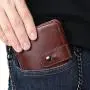 XL292 Men's Genuine Leather Short Wallet Soft Comfortable Purse Gift Packaging Box Card Holders Accept Customized Logo