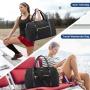 LOVEVOOK 2023 Upgrade Nylon Overnight Weekender Tote Bag with Toiletry Purses for Women Cute Large Travel Luggage Duffel Bags