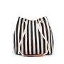 Canvas  Simple Korean Version Bucket Shoulder Striped Crossbody Bag Women'S Production Source