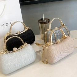 2024 New Trendy Bags for Women Luxury Fashion Ladies Handbag Small Lock Buckle Single Shoulder Chain Crossbody Bag