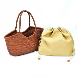 Custom Handmade Woven Luxury Genuine Leather Tote Bags Handbags For Women
