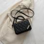 textured bag for women, new trendy and stylish hand-held small square bag, fashionable solid color single shoulder crossbody