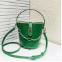 2024 Smooth Leather Women Hand Bags Removable Chain Bucket Bag With Small Purse