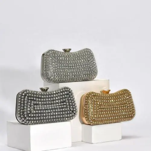 Luxury Crystal Diamond Women Clutch Evening Bag Wedding Ladies Purse Lady Clutches Bags Party Wedding Gold Evening Bags