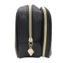 Portable Premium PU Toilet Brush Bag Embossed Logo Travel Compartment Zipper Cosmetic Pouch