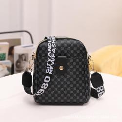 Wholesale 2024 Women's Fashion Brand Printed Single Shoulder Bag Korean Oblique Straddle Mini Vertical Style New Foreign Trade